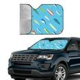 thumbnail image 2 of Yiaed Different Color Fishing Bait Print Car Windshield Sunshade Front Auto Car Front Window Sun Shade Foldable Sun Visor Shield Cover Auto Accessories for Sedan SUV Truck-Small, 2 of 5