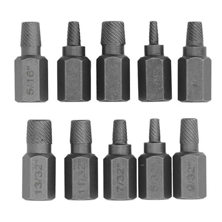 

10Pcs Damaged Screw Extractor Hex Bolt Stud Remover Removal Tool for Repair Maintenance