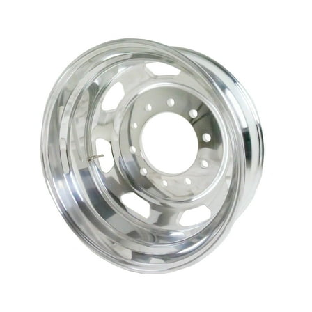 22.5" x 8.25" Forged Aluminum Kenworth Truck Wheel – Dual-Side Mirror Polished | 7 Vent Holes | 10-Lug Hub Piloted OEM Rim