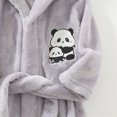 thumbnail image 6 of Boys Girls Kids Flannel Bathrobe,Soft Hooded Sleep Robe with Waist Tie,Cozy Cartoon Pattern,for Boys Girls 12 18 Months 2T 3T 4T 5T 8T,All-Season Loungewear Toddler Pajamas,Grey,Size 13-14T, 6 of 6