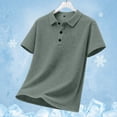 thumbnail image 5 of Breeze Capri Polo Shirt for Men Beer Belly Stiff Collar Waffle Shirts for Golf Business Casual 2026 Summer Quick Dry, 5 of 7