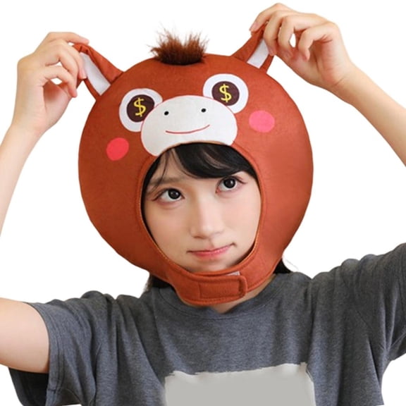 Giaone Lucky Horse Design Headgear Cap Kids Festival Outfit Props Headcover Hat