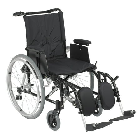 Drive Medical Cougar Ultra Lightweight Rehab Wheelchair, Elevating Leg Rests, 18" Seat