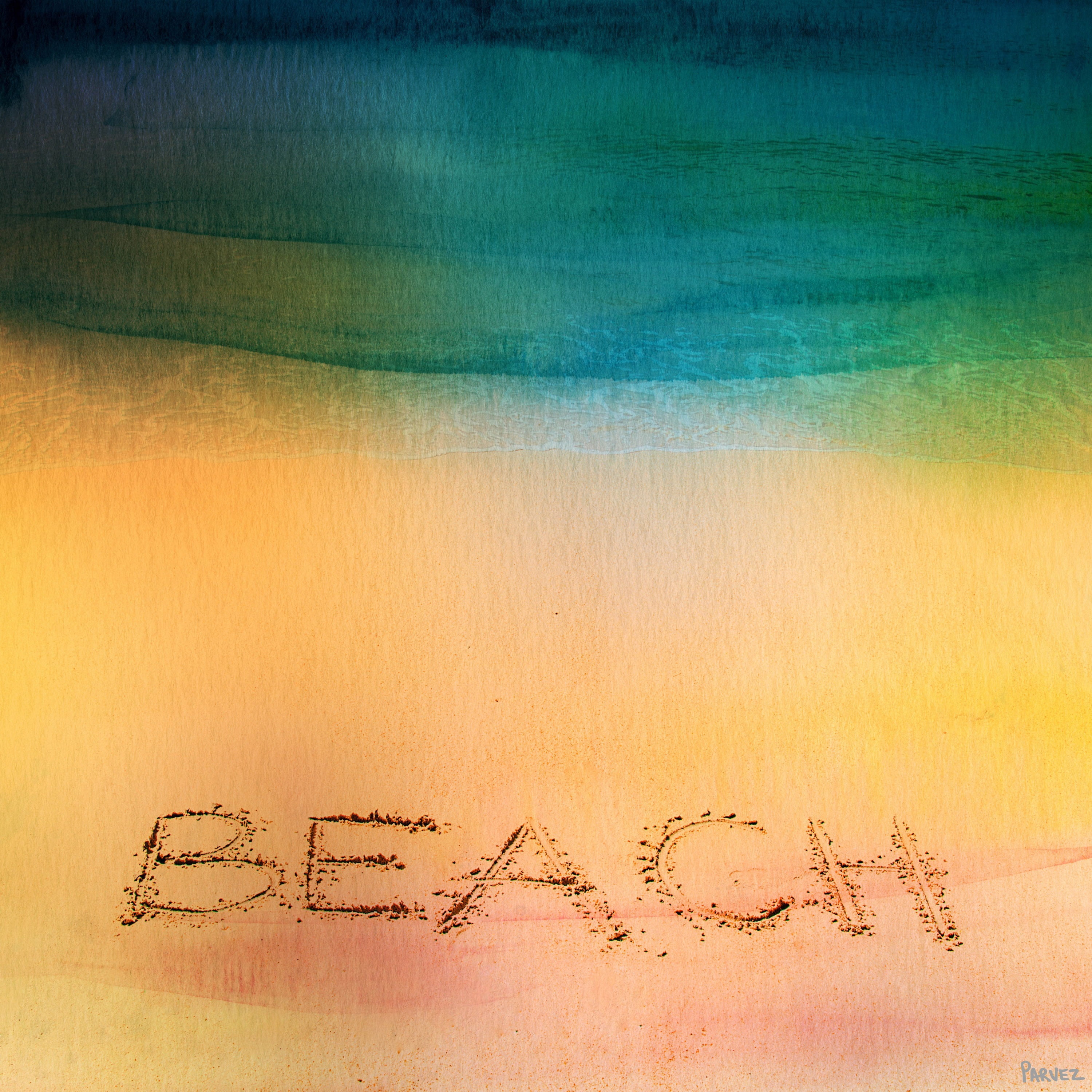 Parvez Taj "Beach Sand" Painting Print on Wrapped Canvas