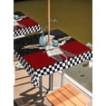 thumbnail image 2 of Outdoor Tablecloths with Umbrella Hole & Zipper, Chef 60x60 Inch Square Tablecloths, Cartoon Cute Watercolor Cooking Red Black Waterproof Table Cloth, Patio/Pool/Picnic Table Covers, 2 of 8