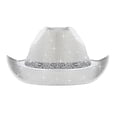 thumbnail image 5 of mgoYE Sparkly Cowboy Hat and Bandanas Boys Girls Western Glitter Cowgirl Party Hats with Adjustable Drawstring(Silver,9-15 Years), 5 of 5