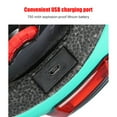 thumbnail image 3 of Casco de bicicleta LED con luz, recargable por USB, con luz de advertencia para bicicleta de equilibrio, scooter, ciclismo nocturno y escalada en roca., 3 of 10
