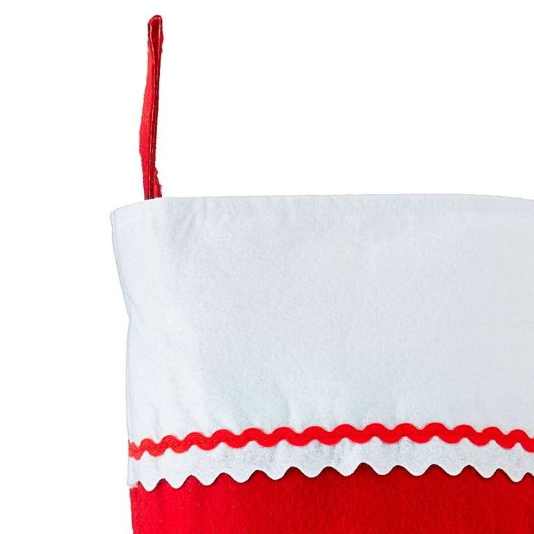 Felt Christmas Stocking, Red and White, 19", by Holiday Time