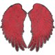 thumbnail image 1 of EeaseMX Parches de alas con lentejuelas bordadas, apliques bordados para ropa, jeans y camisetas (rojo), 1 of 8