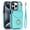 green, variant on For iPhone 14 Pro Case Premium PU Leather Accordion Folding Wallet &Card Holder With RFID Shielding Material Phone Case ,with Adjustable Ring Holder And Wristband,green,For iPhone 14 Pro