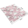 thumbnail image 4 of Pink Halloween Ghosts Blanket,Comfortable Soft Flannel Throw Blanket,All Season,Warm Lightweight Blankets for Sofa Bed Couch Living Room Chair,60"x80", 4 of 4