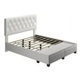 thumbnail image 3 of Sleep Sync Boyd Sleep Verona Upholstered Faux Leather Storage Platform Bed Frame White, 3 of 5