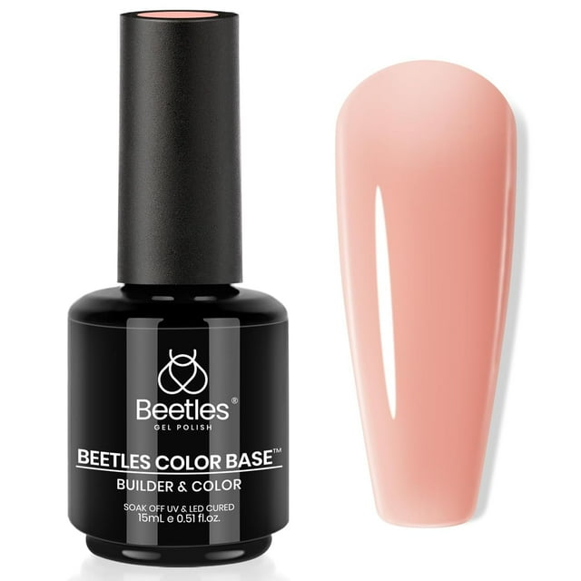 Esmalte de uñas en gel Beetles Nude Color Base de 15 ml con base de goma