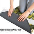 thumbnail image 3 of White Sunflower Pattern Hot Yoga Mat Towel Non Slip for Hot Yoga - Quick-Drying Yoga Mat Cover with 4 Corner Pockets with Travel Bag - Hot Yoga Towel Non Slip Grip Moisture Wicking Sweat 70"x26", 3 of 6