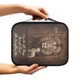 thumbnail image 2 of FKELYI Bible Cover with Handle Faux Leather Bible Case Brown Lion Lanb Cross Print Book Cover with Zipper Pocket for Prayer Study Christian Bag Book Organzoer Holder, 2 of 6