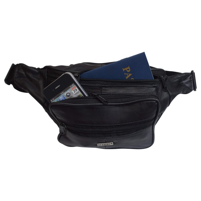 Leather Crossbody Bag For Women Black Genuine Leather Fanny Pack