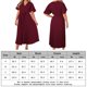 thumbnail image 2 of Vestido de mujer A Line Elegante vestido largo con cuello en V para cóctel de boda (vino rojo XL) FLhrweasw Para estrenar, 2 of 7