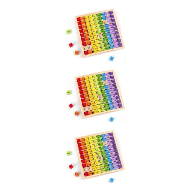 ziyahi Toys Multiple Game Play Multiplication Competition Fun Family Game Wood 99 Multiplication Table Math Arithmetic 3Set