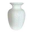 thumbnail image 2 of White Round Ceramic Vase, 7.7 Inch Unique Wheat Ear Textured Modern Large Vases For Trendy Home Decor Living Room Entryway Shelf Office Rustic Table Centerpiece,Home Decor Living Room, 2 of 7