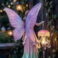 thumbnail image 4 of Resin Flower Fairy Wall Lamp, Nordic Style Home Decor Night Light, Girl Room Dream Bedside Ornament, 4 of 6