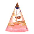thumbnail image 1 of Pirámide de chakras natural, energía espiritual, cristal de roca, piedras de cuarzo Cuarzo rosa, 1 of 9