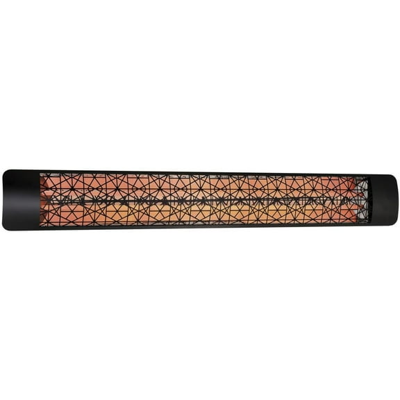 Eurofase Heating - 6000 Watt Electric Infrared Dual Element Heater-208 Voltage-Black Finish-Astra Decorative Fascia