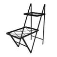 thumbnail image 4 of Achla Designs Modern Indoor Outdoor Zig Zag Duet Plant Stand, 30.5 Inch Tall, Black Powder Coat Finish, 4 of 5