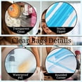 thumbnail image 3 of 6 count Large Clear Makeup Bags Bulk TSA Approved Toiletry Bag for Travel Transparent PVC Clear  Pouch with Zipper,  Plastic Organizer Case for Carry- Travel Essentials, 3 of 6