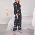 thumbnail image 3 of Fotbe 2025 New Year 2 Pattern Long Sleeve Pajama Set for Women,Sleepwear Set,2-piece Loungewear Set,Soft PJs Comfy Nightwear with Pockets -Medium, 3 of 7