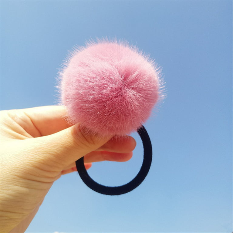 Girls ponytail holder pink streamers, one size