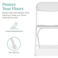 thumbnail image 6 of Best Choice Products Set of 10 Folding Stacking Plastic Chairs w/ Non-Slip Feet, 350lb Capacity - White, 6 of 8