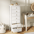 thumbnail image 2 of Tydimor 7-Drawer Tall Dresser Bedside Fabric Nightstand with Storage,White, 2 of 8