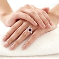 thumbnail image 2 of GemsNY July Birthstone - Prong Set Round Ruby Sunburst Diamond Halo Ring (Grade - AA | 1.56cttw), 2 of 4