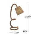 thumbnail image 5 of DecMode 32" Handmade Rope Styled Brown Desk Lamp with Brown Fabric Shade, 5 of 17