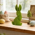 thumbnail image 7 of Yhmxh Easter Bunny Decorations, Resin Moss Bunny Figurines Green Faux Flocked Rabbit for Easter Decor Small Decorative Rabbit Statues for Easter Party Favors Gifts, Spring Tabletop Centerpiece, 7 of 7