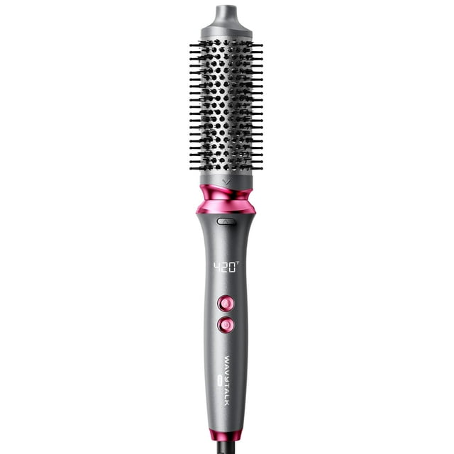 Cepillo térmico Wavytalk Pro de 1.5 pulgadas, desmontable, rizado, gris oscuro