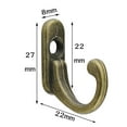 thumbnail image 3 of 10 Pieces Key Hooks Jewelry Small Hook Key Hanging Small Wall Mounted Single Hook Robe Clasp Coat Hooks for Hanging Hat, Scarf, Bag(Bronze,10 Pieces), 3 of 3