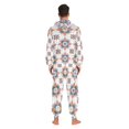 thumbnail image 4 of FORMRS Onesies Pajama for Adults Unisex Hoodie Winter Jumpsuit One Piece Sleepwear, Sizes S-2XL, Blue Abstract Pattern, 4 of 7