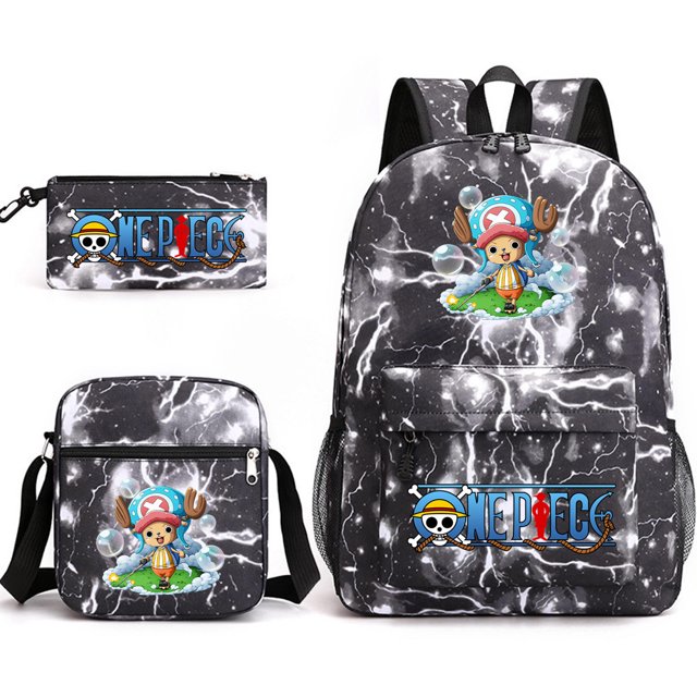 Lightning Pet Backpack Three Piece Set, Backpack Student Schoolbag