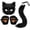 Black, variant on HOARBOEG Halloween Wolf Mask Costume Set with Faux Fur Tail and Paw Gloves, Fox Accessories for Teens & Adults, Dress-Up Kit for Party, Brown