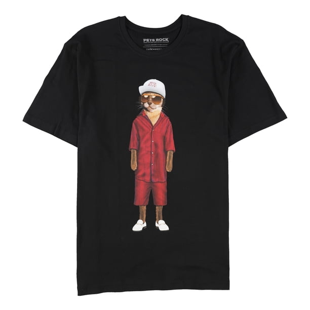 Camiseta gráfica negra Elevenparis Hombre Mr Mercury Cat S