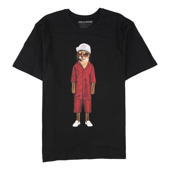 Elevenparis Hombre Mr Mercury Cat Camiseta gráfica negra 2XL