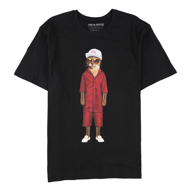Eleven Paris T-Shirt Graphique Homme Mr Mercury Cat, Noir, Grand