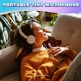 thumbnail image 7 of 4Pcs Mini Microphone, Tiny Microphone with Sponge Cover, Holder and Drawstring Bag Portable(Rose Red/Silver/Black/Gold), 7 of 7