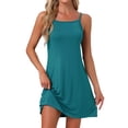 thumbnail image 1 of INSPIRAR CHIC Vestido de Noche para Mujeres Modal Suave con Tirantes Espagueti Cuello Redondo Ropa de Dormir S Azul Verde, 1 of 6