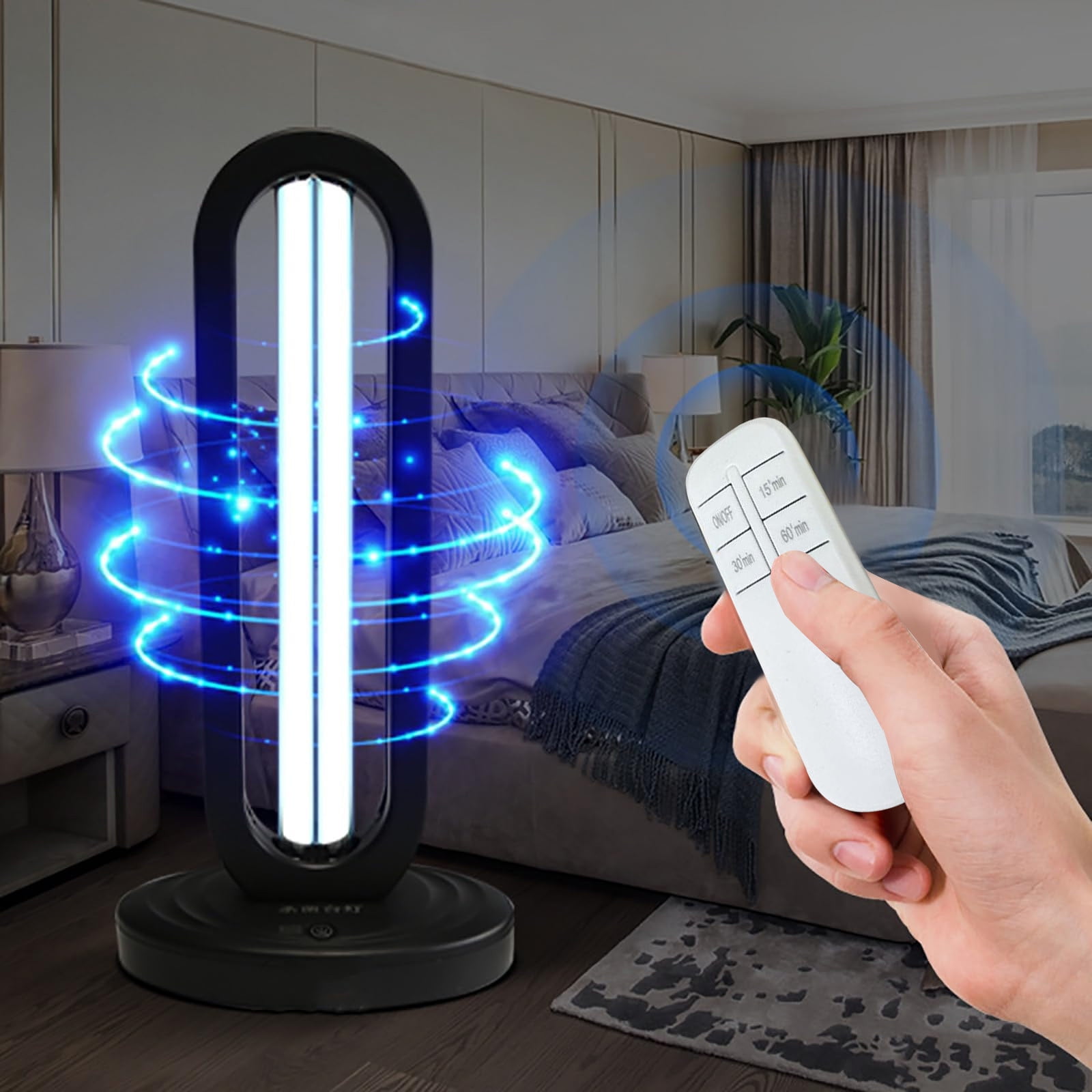 Xfd11yz Uvo Lamp for Bed,Uvo Lamp - Home Light Sanitizer Light Device,Home Uvo Lamp,Cleans the Bedroom and Provides Lighting for Home School