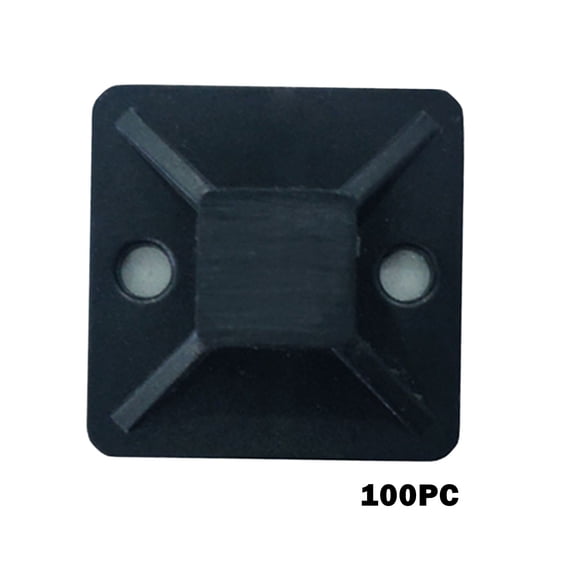CZSCPDAW 100-Pack Self-Adhesive Zip Tie Mounts for Cable and Pedalboard Wire Management, Black