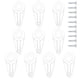 thumbnail image 1 of unbranded 100Ud Clips Sujetadores Transparentes Para Puertas De Gabinete Con Tornillos Resistente Y Práctico, 1 of 8