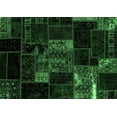 thumbnail image 1 of Ahgly Company Indoor Rectangle Patchwork Emerald Green Transitional Area Rugs, 7' x 9', 1 of 4