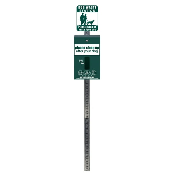 Standard Mini Dog Waste Station / MittN Bag™ System (Matte Green)